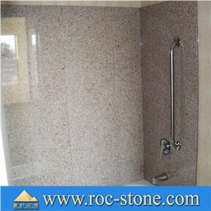 Granite Bathroom Wall Panel, G682 Yellow Granite Bath Tub