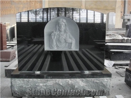 Granite Tombstone, Hebei Black Granite Sculpture, Statue,Shanxi Black Monument,Gravestone,Headstone,Memorial,Cemetery Tombstone
