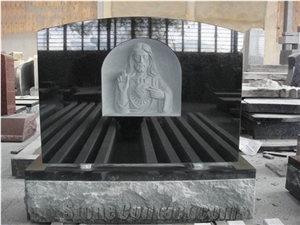 Granite Tombstone, Hebei Black Granite Sculpture, Statue,Shanxi Black Monument,Gravestone,Headstone,Memorial,Cemetery Tombstone