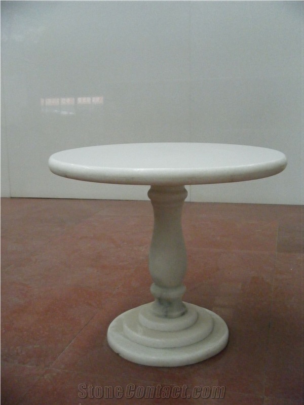 Crystal White Marble Tea Table from China - StoneContact.com