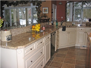 Granite Kitchen Countertops, Giallo Fiorito Yellow Granite