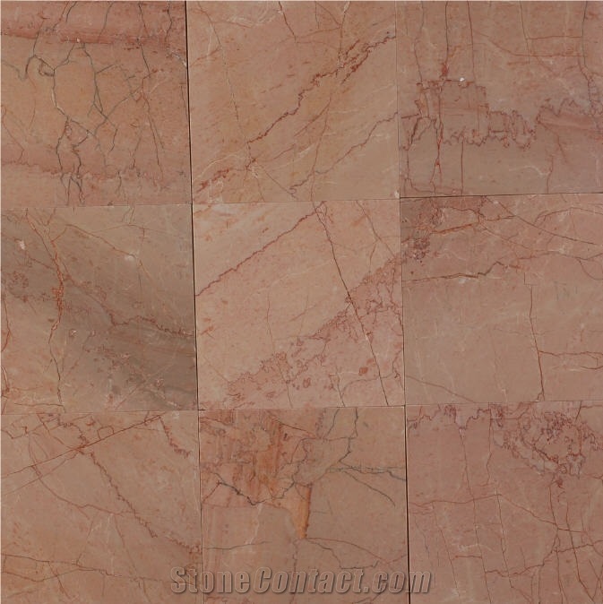 Peach Classic 12x12, China Pink Marble Slabs & Tiles from United States