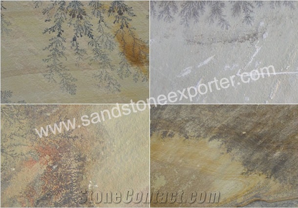 Fossil Sandstone, India Beige Sandstone Slabs & Tiles