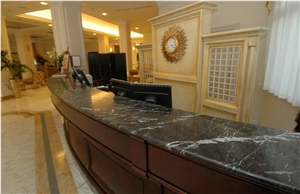 Argentato Carnico Marble Exclusive Hotel Reception, Grey Marble Kitchen Countertops