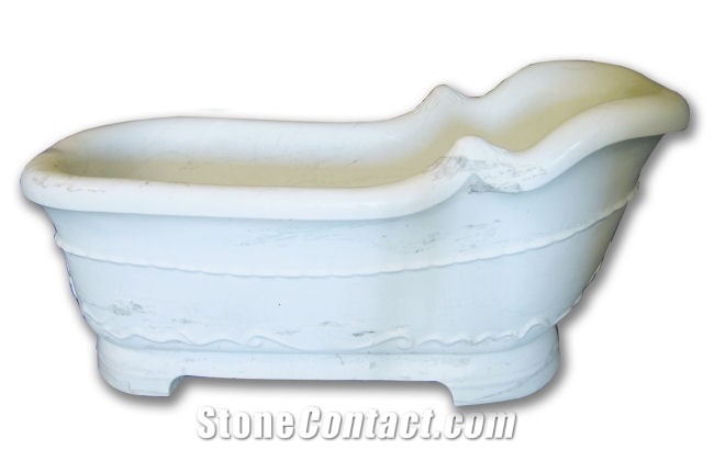 Royal Tub Inspired from Marie-Antoinette Tub, Thassos White Marble Bath Tub