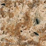 Vein Color/Chocolate Truffle/Oyster/Best Price Quartz Stone (Wg357) Slabs & Tiles