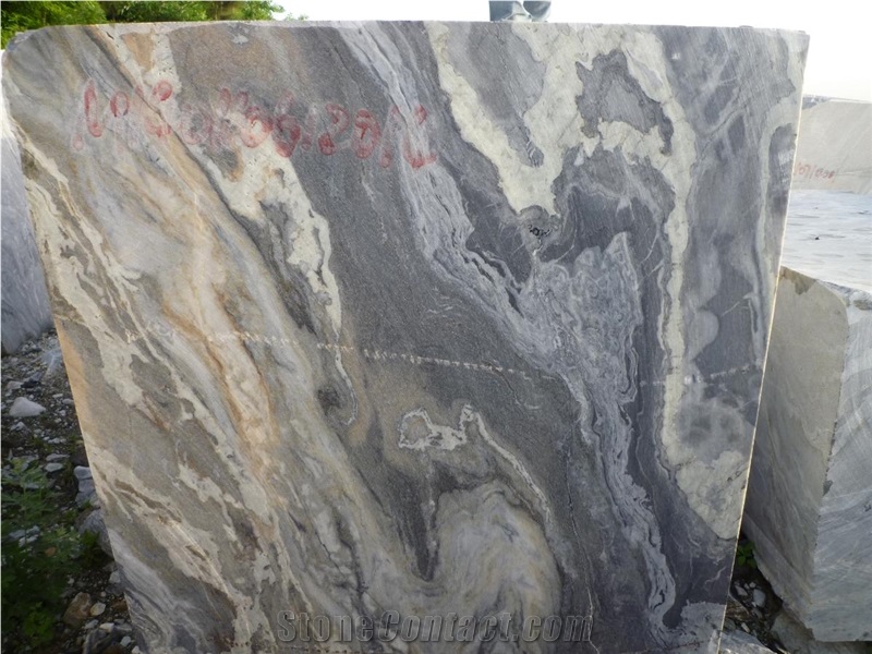 Australia Grey Wave Stone Block, Australia Grey Wave Marble Block