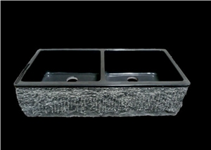 Absolute Black Granite Kitchen Sink, China Black Granite