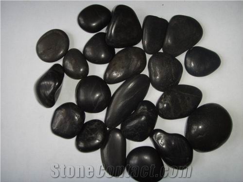Black Polished Pebble Stone,Chipping Pebble Stone,River Pebble Stone,Landscaping Pebble Stone