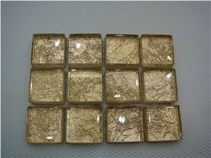 Gold Foil Glass Mosaic Tile