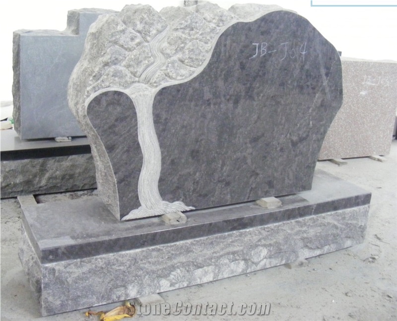 Bahama Blue Granite Tombstone