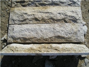 Wall Cladding Mushroom Stone, G682 Yellow Granite Mushroom Stone