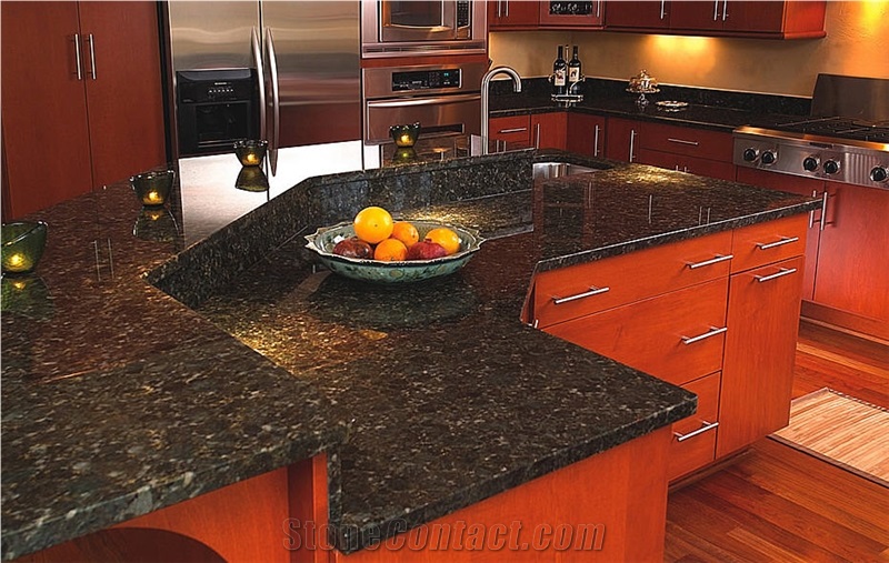 Brown Granite Kitchen Countertops