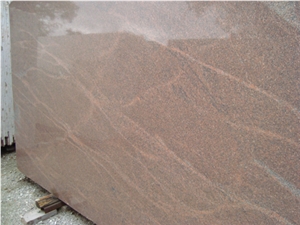 English Teak Granite Slabs, India Brown Granite