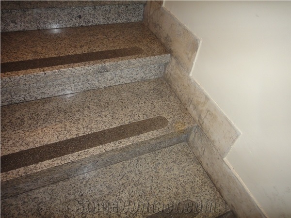 Granite Steps,Natural Stone Granite Decoration Stair Treads, Risers, Steps, Staircase, Threshold with Anti Slip, Bull Nose Round Long Edge,Staircases