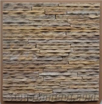 Teakwood Sandstone Mosaic Tiles, Yellow Sandstone Mosaic