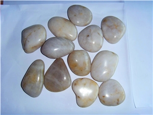 China Snow White Pebble, White Marble Pebbles