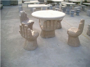 Stone Table and Bench, Garden Table