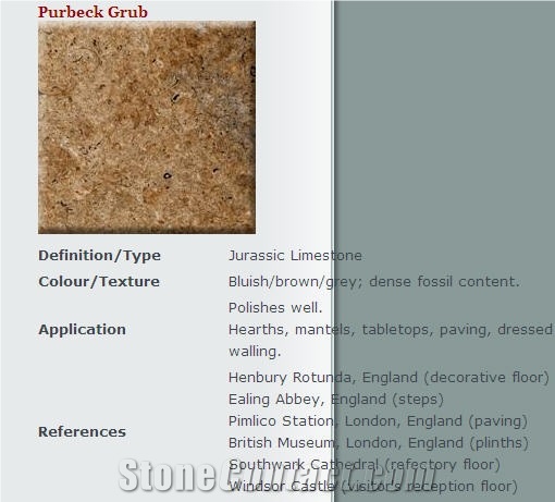 Purbeck Grub Limestone Tiles & Slab, United Kingdom Grey Limestone