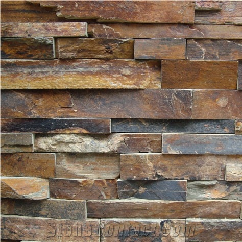 Rusty Stone Panel, Yellow Quartzite Cultured Stone