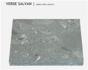 Vert De Glacier - Verde Salvan Flamed, Switzerland Green Granite Slabs & Tiles