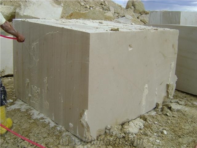 Elazig Cream Sunta Limestone Blocks, Mesta Beige Sunta Limestone Block