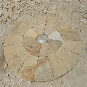 Stone Circles, Sandstone Patio, Dholpur Beige Sandstone