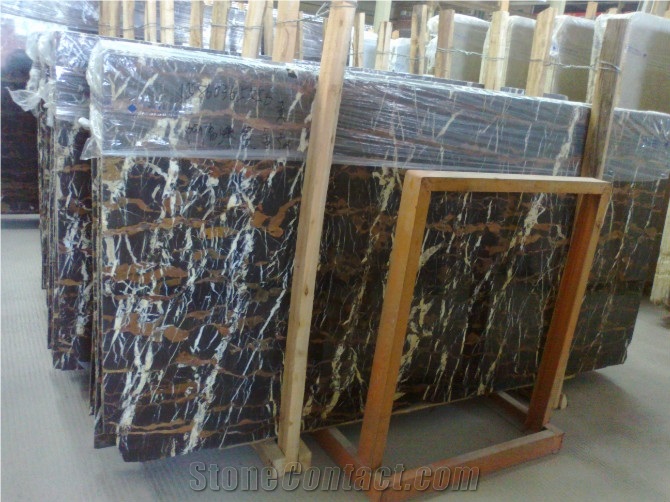 Natural Stone, Marble Stone, Black Gold Marble Slabs