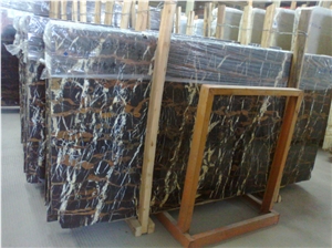 Natural Stone, Marble Stone, Black Gold Marble Slabs