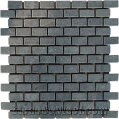 Black Slate Brick Mosaic