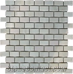 Brick Like Mosaic, Grey Slate Mosaic