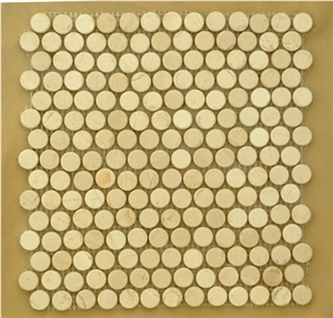 Dot Beige Marble Mosaic
