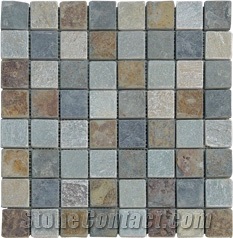 Mix Color Slate Mosaic Tile