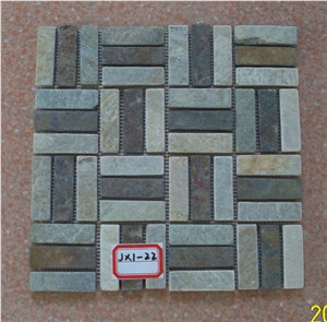 Multicolor Slate Mosaic Tiles
