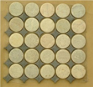Round Piece Slate Mosaic