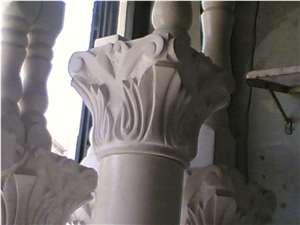Head Of Columns, Hebron Bone White Limestone