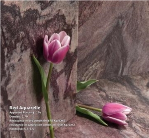 Red Aquarelle, Iran Lilac Granite Slabs & Tiles