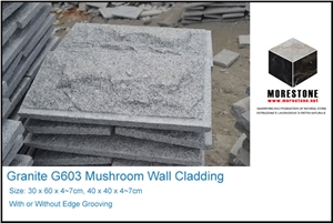 G603 Mushroom Wall Cladding, G603 Grey Granite Mushroom Wall Cladding