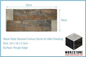 Rustic Slate Ledgestone, Rust Yellow Slate Cultured Stone