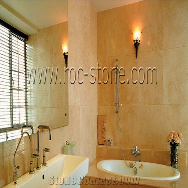 Beige Marble Bath Design