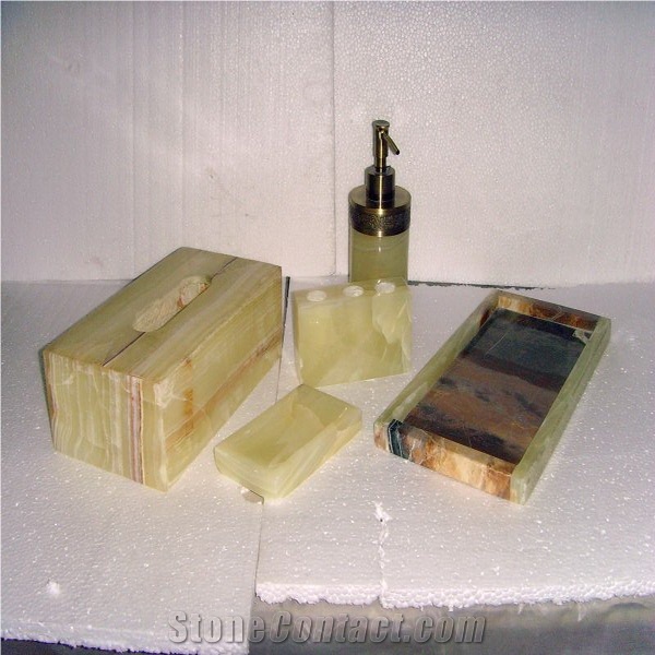Bathroom Accessories, Light Green Onyx Bath Accessories from China