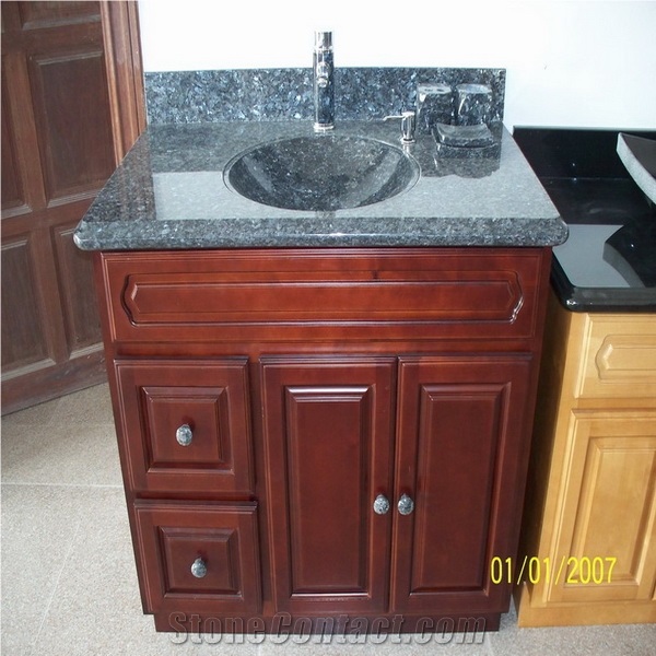 Blue Pearl Vanity Top Set, Pearl Blue Granite Vanity Top from China