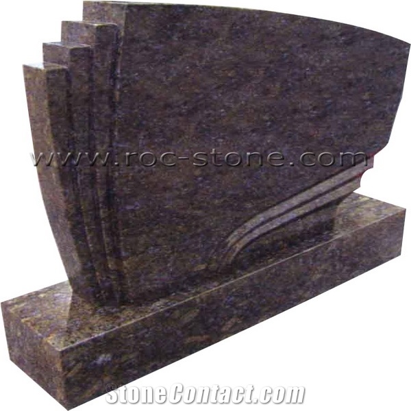 Brown Color Tombstone, Imperial Brown Granite Tombstone