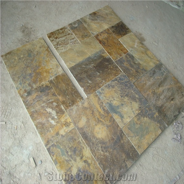 Cultured Stone, Slate Veneer, China Rust Slate Cultured Stone