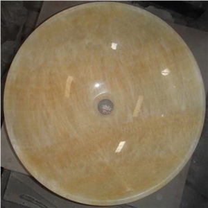 Onyx Basin, Stone Sink, Honey Yellow Onyx Basin