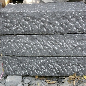 Pineappled Black Kerbstone, G684 Black Basalt Kerbstone
