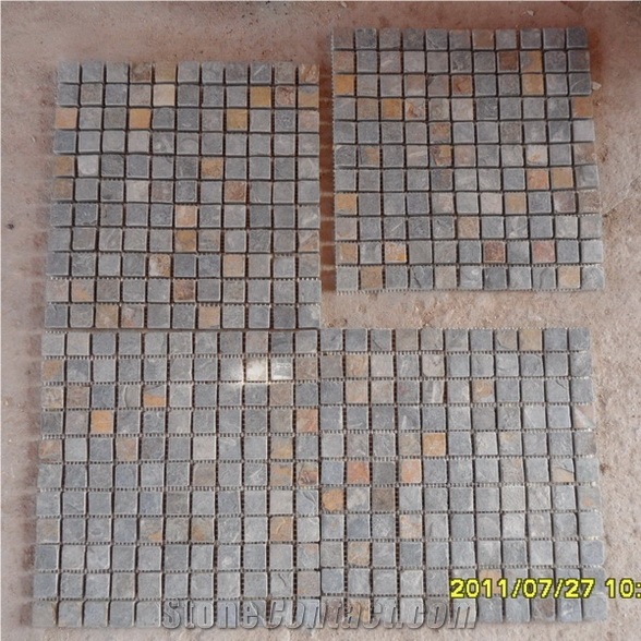 Slate Mosaic, Natural Stone Mosaic, Lotus Slate Mosaic