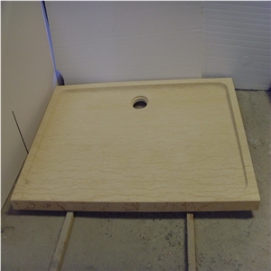 Sunny Yellow Shower Tray, Sunny Yellow Beige Marble Shower Tray