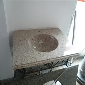 Yellow Granite Bathroom Countertop,vanities, G682 Yellow Granite Bathroom Countertop