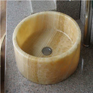 Yellow Onyx Stone Basin,Sink